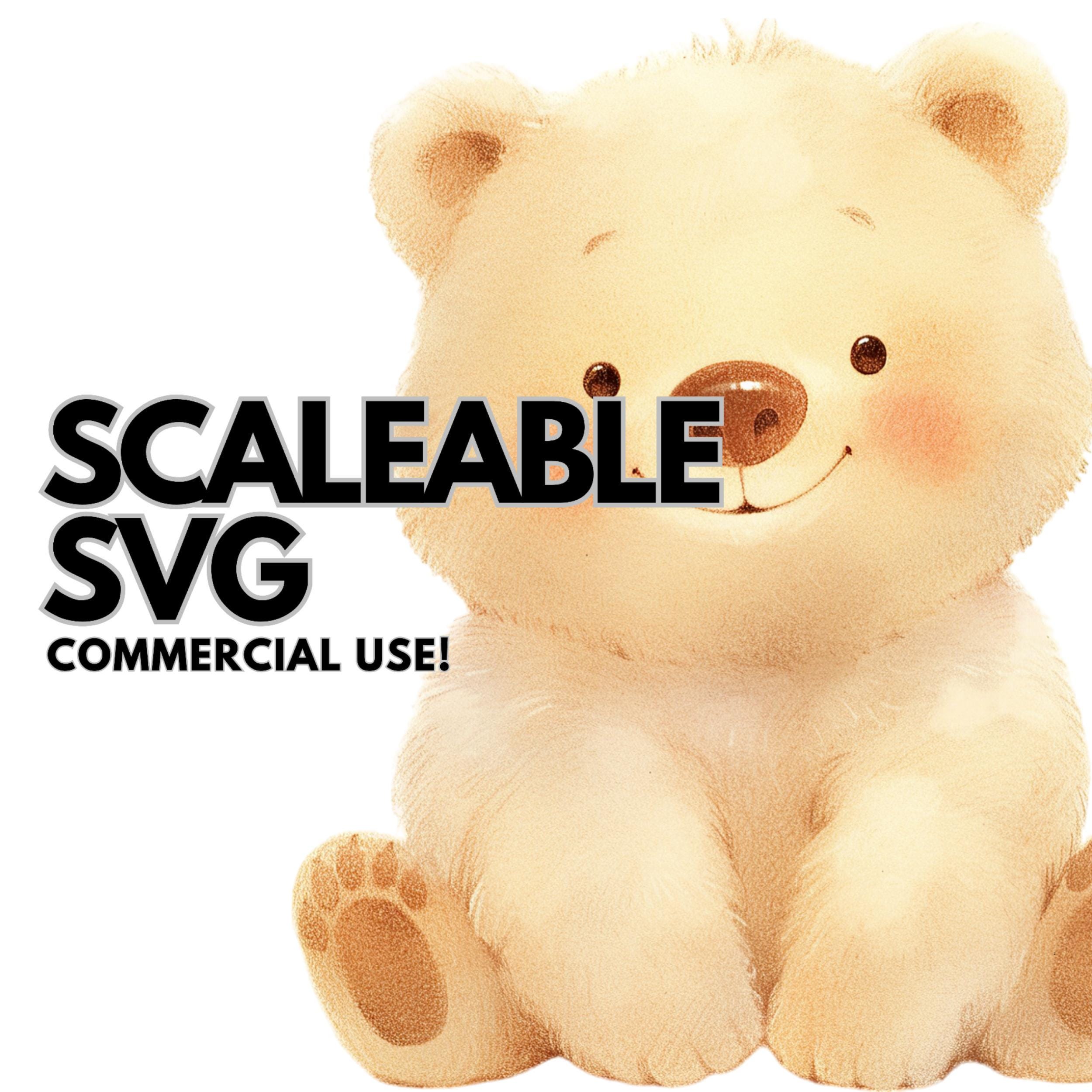 Teddy Bear Clipart Svg Png Digital Download for Cricut and Crafts Cute ...