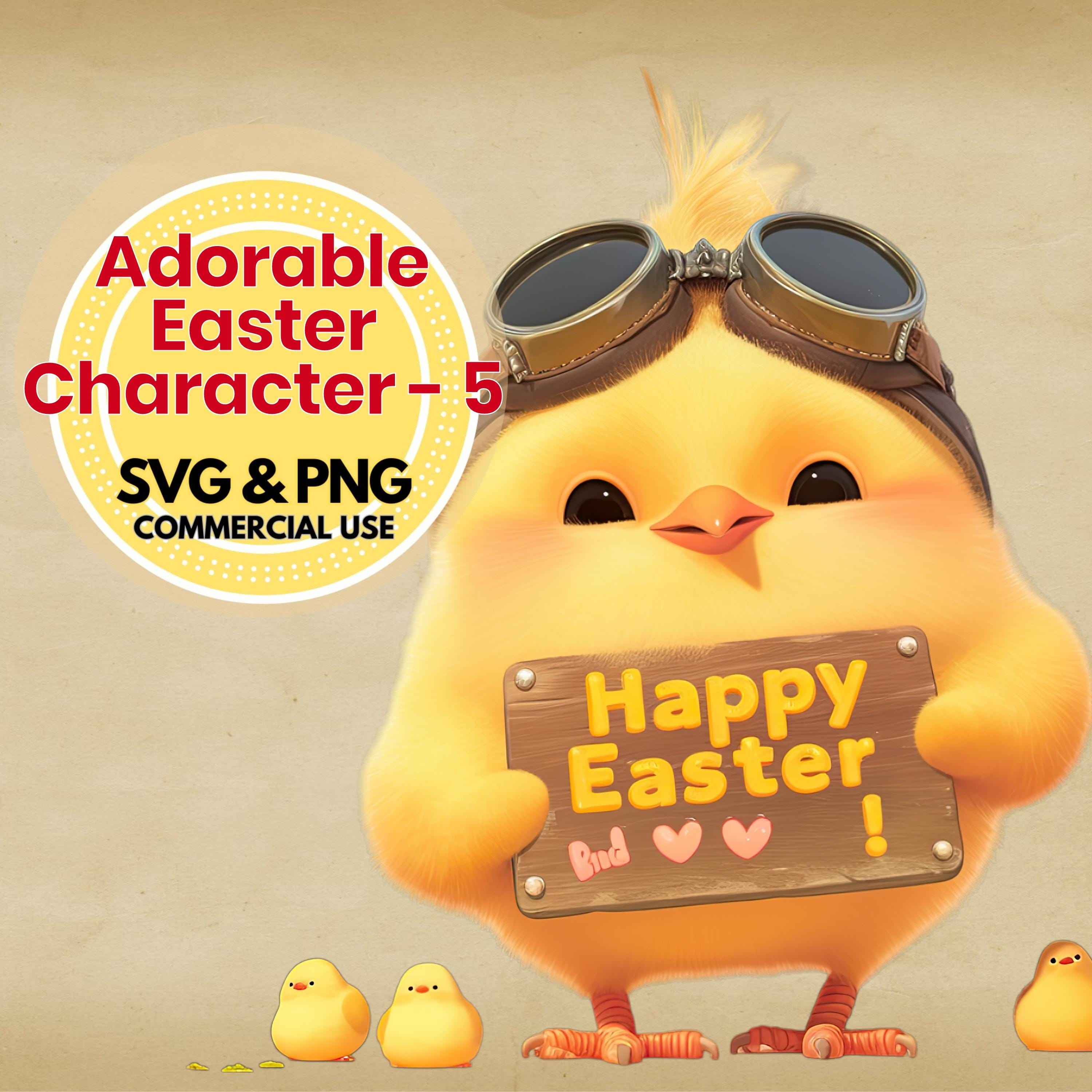 Easter Clipart Svg and Png Cute Bunny Digital Download for Cricut and ...