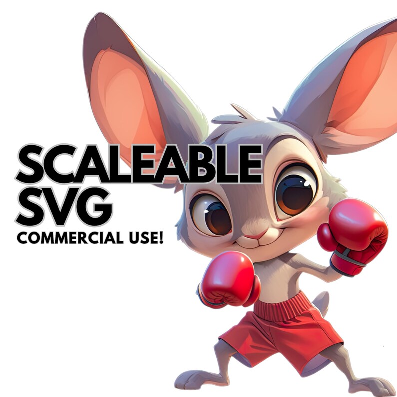 Boxing Bunny Svg Digital Clipart Cute Rabbit Boxer Png for Cricut ...