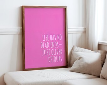 motivational quote wall art digital print pink inspiration typography printable positive office home decor instant download