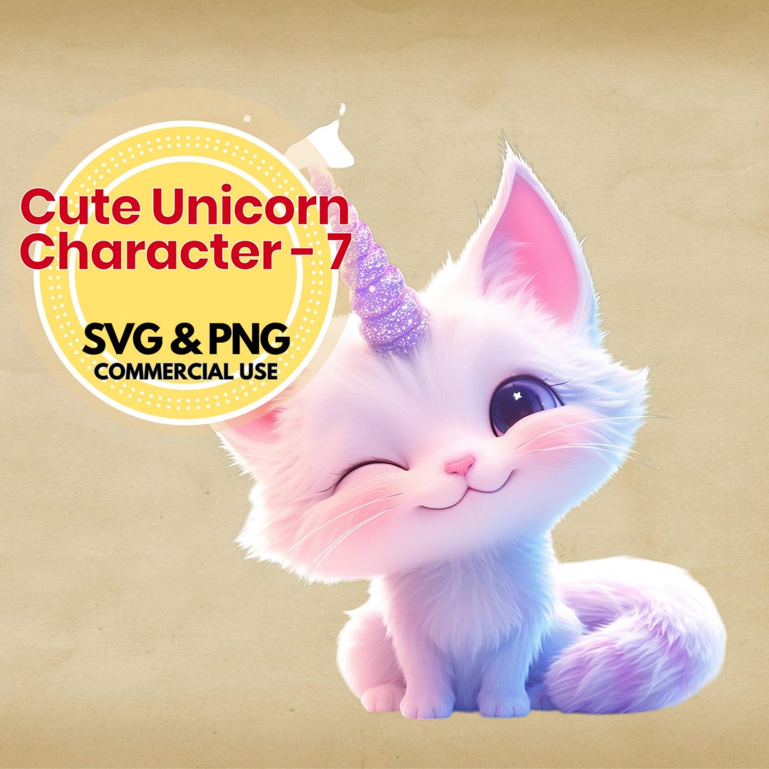 Unicorn Clipart Bundle Cute Baby Unicorn Svg and Png Digital Download ...