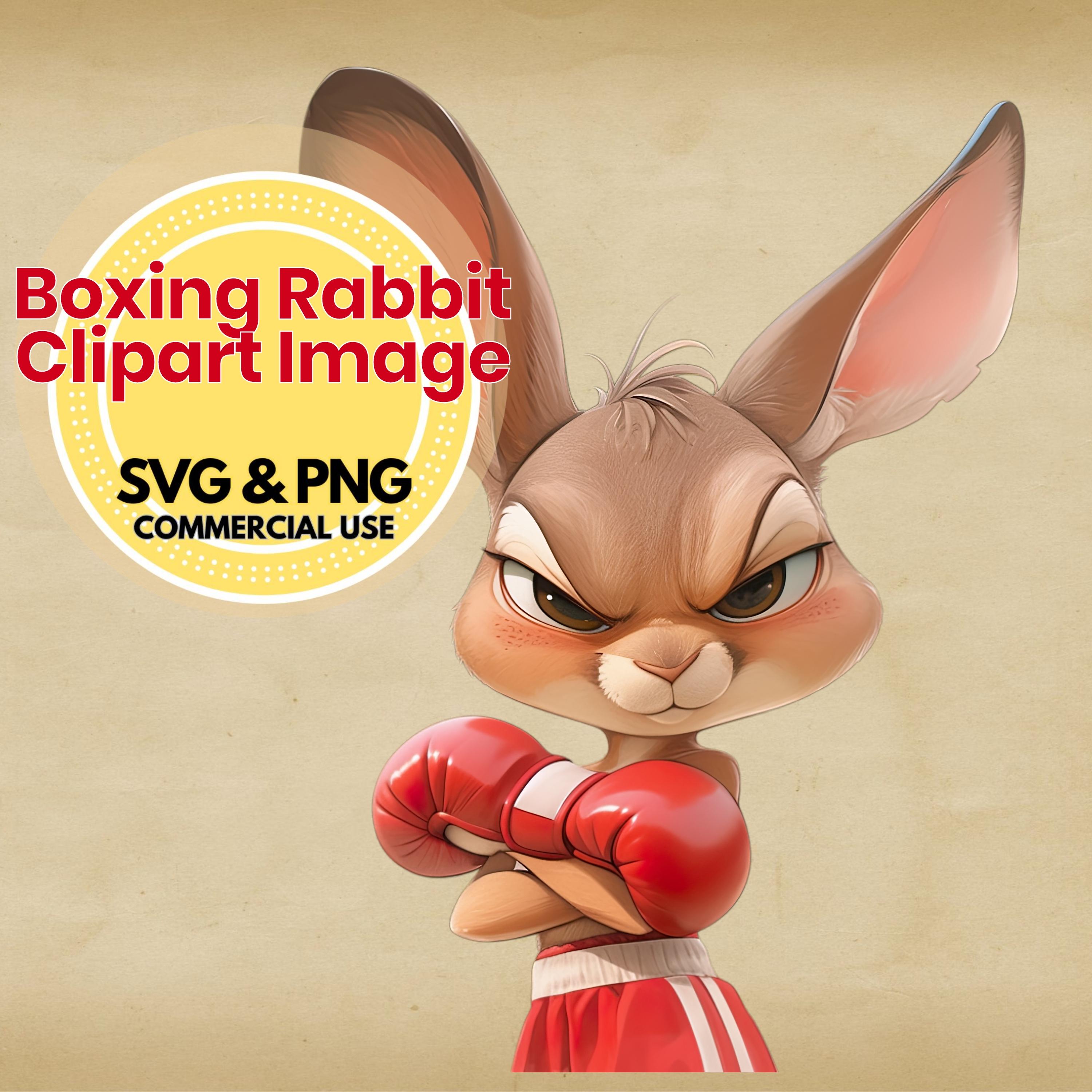 Boxing Rabbit Svg Png Digital Download Sports Mascot Clipart for Cricut ...