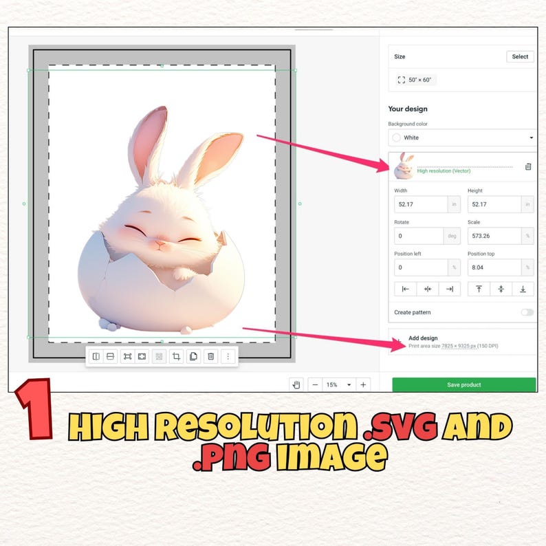 Easter Clipart Bundle Svg and Png Cute Bunny Digital Download for ...
