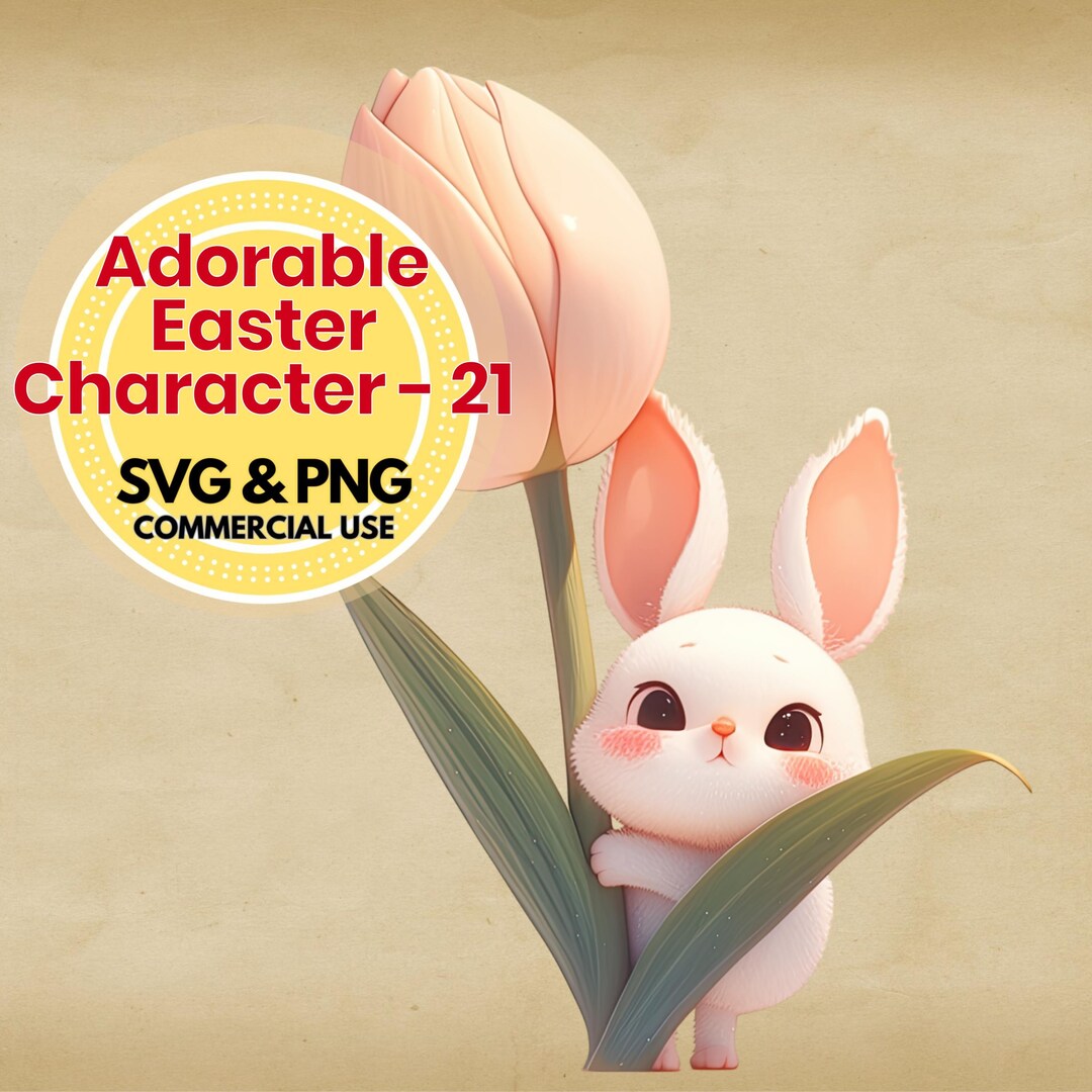 Easter Svg Png Bundle Cute Bunny Clipart Digital Download for Cricut ...