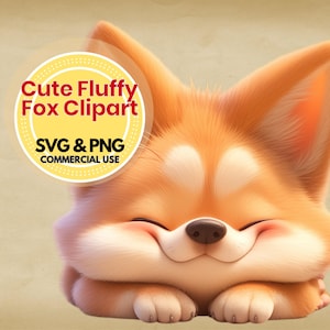 fox clipart digital download, cute cartoon fox png svg, watercolor woodland animal for crafts and nursery decor