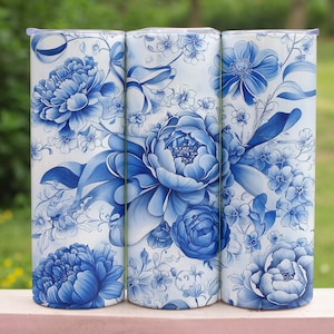 tumbler wrap png fiocchi blu senza cuciture coquette design floreale per 20 oz sottile sublimazione download digitale