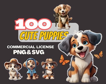 dog breed clipart bundle for crafters digital download png svg 200 puppy breeds cut files for cricut and sublimation
