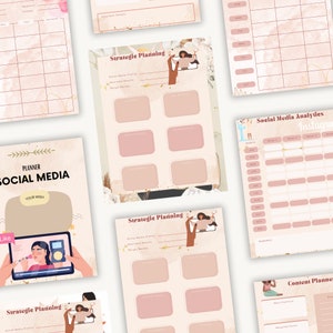 Social Media Planner | Business Marketing | Social Media Plan | Instagram Planner | Social Media | Marketing Planner | Printable Planner