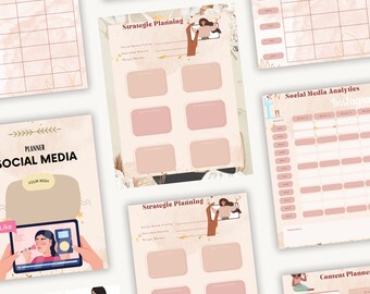 Social Media Planner: Business Marketing, Instagram Plan (Printable)