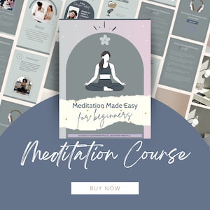 Printable Meditation Journal, Mindfulness Workbook, Meditation For Beginners, How To Meditate, Mental Health