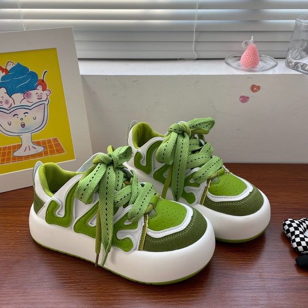 platform green shoes