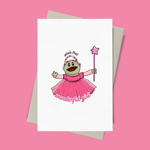 Cartão meme fofo de dia dos namorados, presente de aniversário de menina, quem é aquela garota maravilhosa, cartão meme, Nanalan Peepo, tendências, Nanalan Merch, cartão de felicitações
