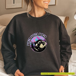 Pedro Pedro Pedro, Raccoon Dancing Meme, Unisex Sweater, Funny Meme Shirt, Retro Shirt, Trending Tiktok, Funny Pedro Meme Sweatshirt