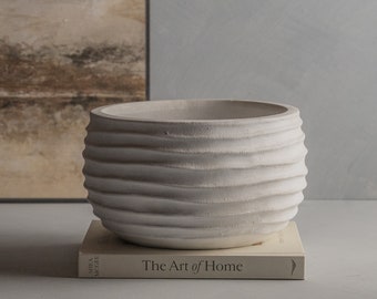 Unique Table Centerpiece Bowl | Decorative Terracotta Planter | Minimalist Modern Home Decor