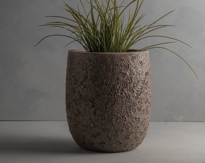 Textured Ceramic Planter Pot for Indoor and Outdoor Plants With Modern ...
