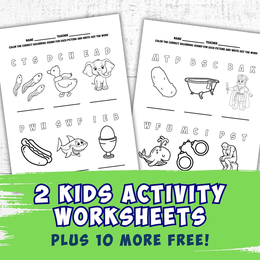 2 Kids Activity Worksheets Plus 10 More FREE Printable Worksheets