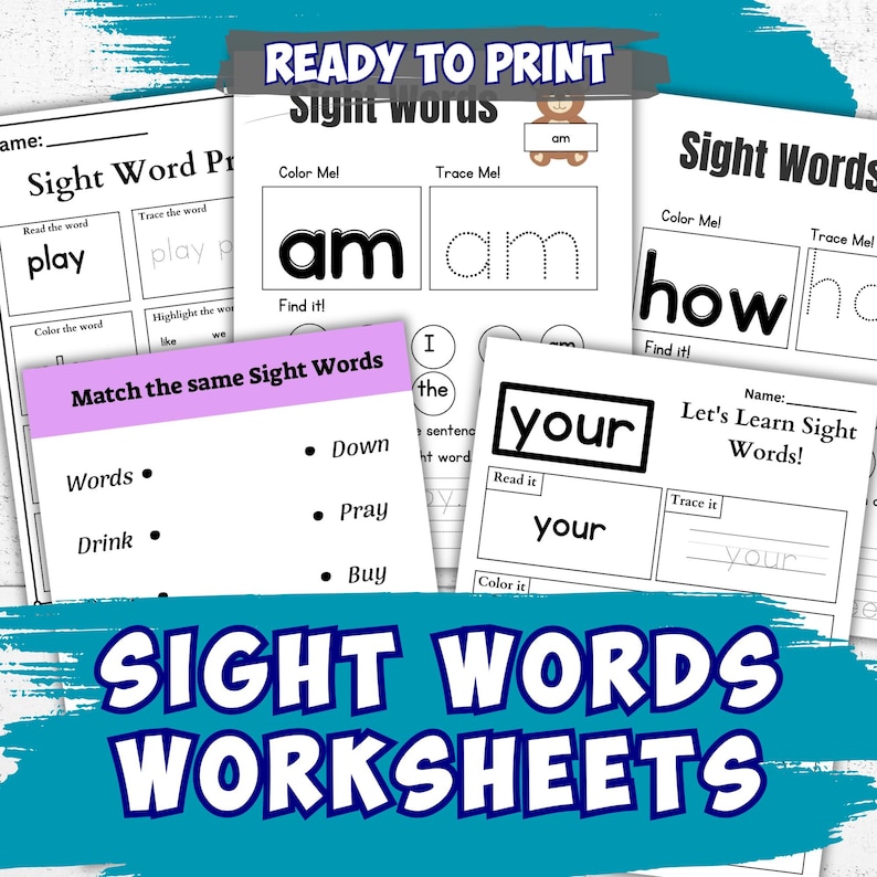 5000+ Preschool Pre-K + Kindergarten Learning Bundle, Activity Worksheets, Alphabet, Numbers, Shapes, Colors, Coloring pages, Do a Dot