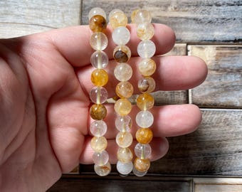 Golden Healer Bracelet | 8mm | (1) Intuitively Chosen Golden Healer Bracelet | One Golden Healer Beaded Bracelet