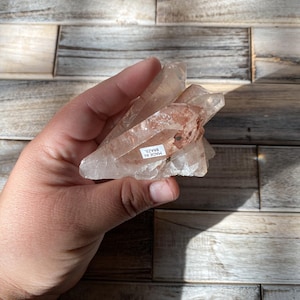 Pink Lithium Quartz Cluster | From Brazil | Cut Base | Small Pink Lithium Quartz