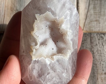 Druzy Achat Doppelender Spitze | Aus Brasilien