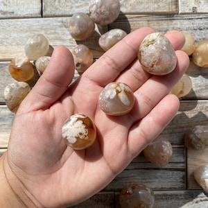 Flower Agate Tumble | (1) Intuitively Chosen Flower Agate Tumble | Small Flower Agate Tumbled Stone