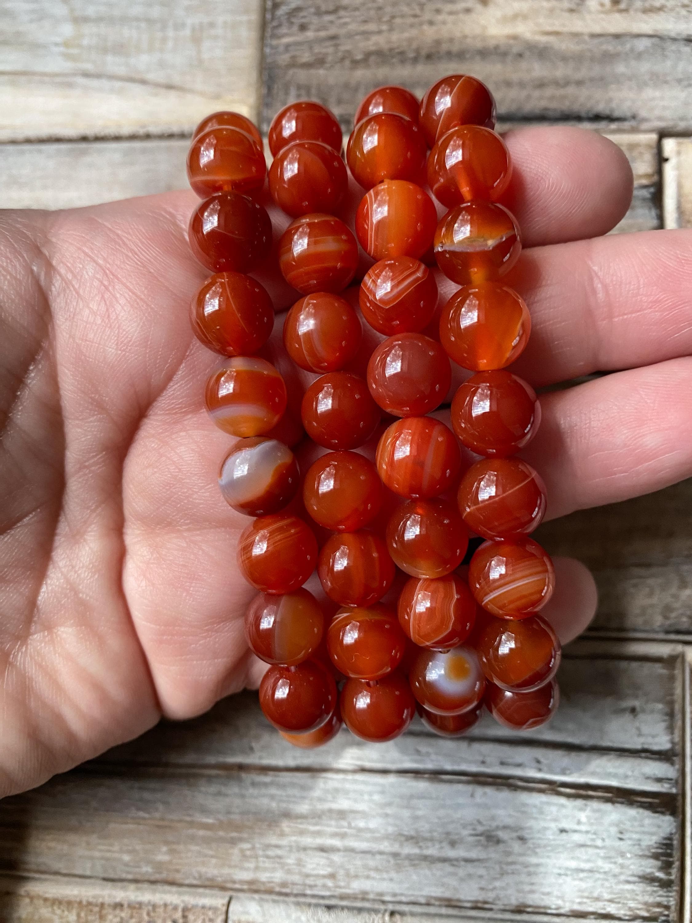 Carnelian Bracelet | 10mm | (one) Intuitively Chosen | Beaded  display picture 1