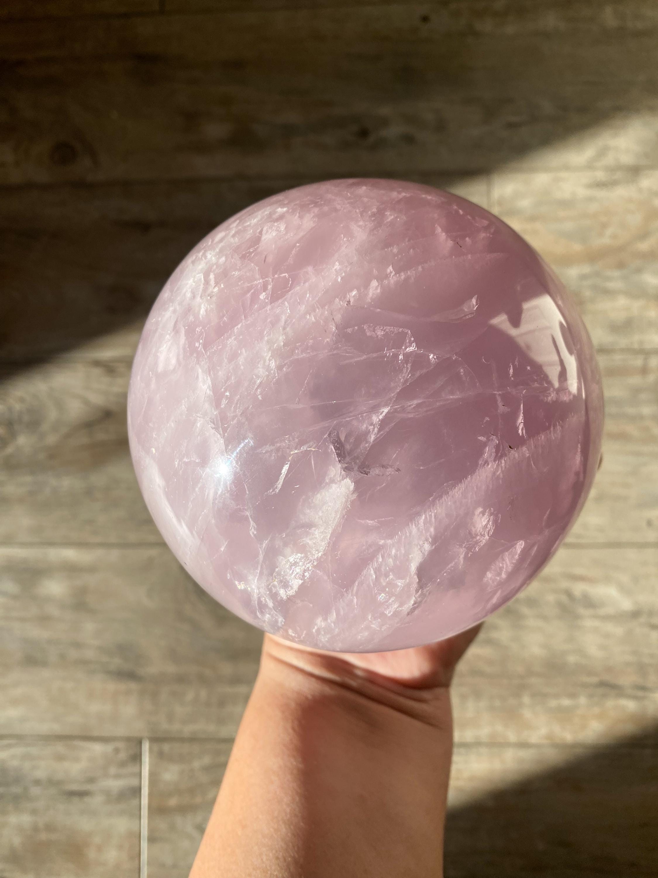 ローズクオーツ球体 ローズクォーツ球体 | 欠陥あり | 大型ローズクォーツ球体 | 2キロ