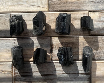Black Tourmaline Rough Stone | From Brazil | Black Tourmaline Raw Stone |