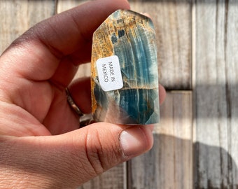 Blue Onyx Freeform | Carved In Mexico | B Grade Blue Onyx | From Argentina