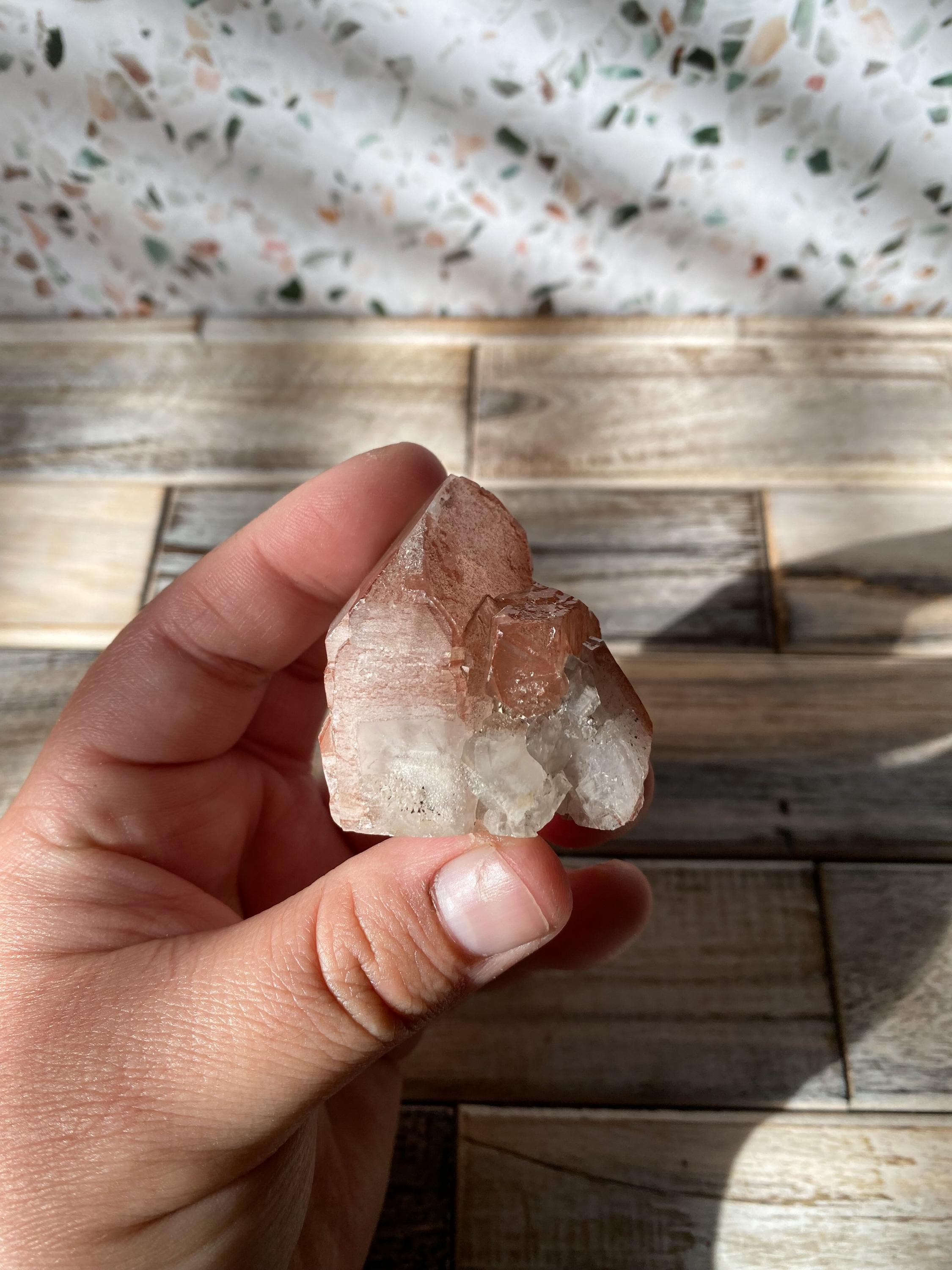 ピンクリチウムクォーツクラスター | ブラジル産 | カットベース