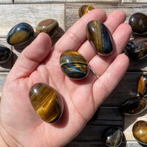 Tigers Eye Tumble | (1) Intuitively Chosen | Small Tigers Eye Tumble | Yellow Tigers Eye Tumble