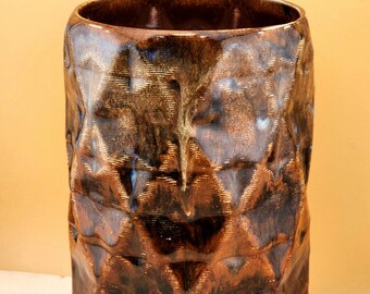 Tall bronze planter