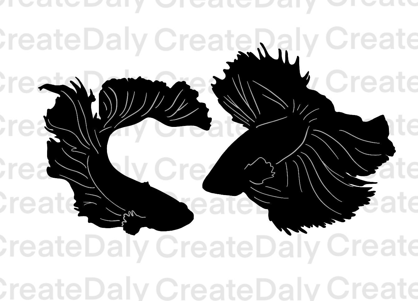 Betta Fish SVG Betta Clip Art Digital Download - Etsy