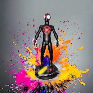 Miles Morales spiderverse statue