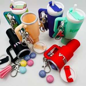 Personalized Mini Stanley Replica Tumbler keychains