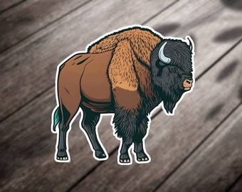 Stunning Bison Sticker, Wildlife Vinyl, Outdoor Adventure, Animal Lover Gift Idea, Nature Inspired Art
