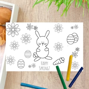 PRINTABLE Spring Easter Coloring Page, DIY Print & Color