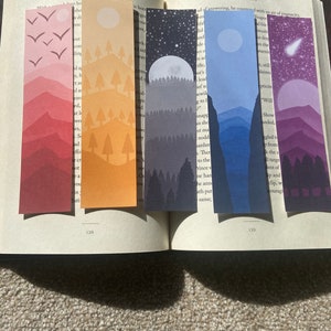 Monochrome Mountain Landscape Bookmarks
