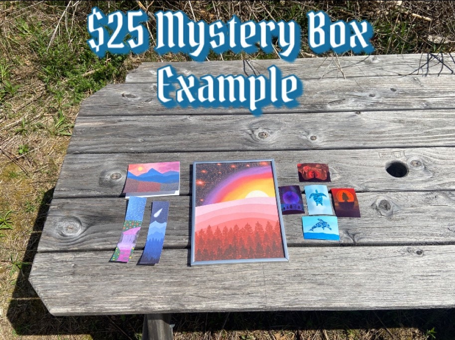 Mystery Wolf Art Mystery Art Boxes Etsy