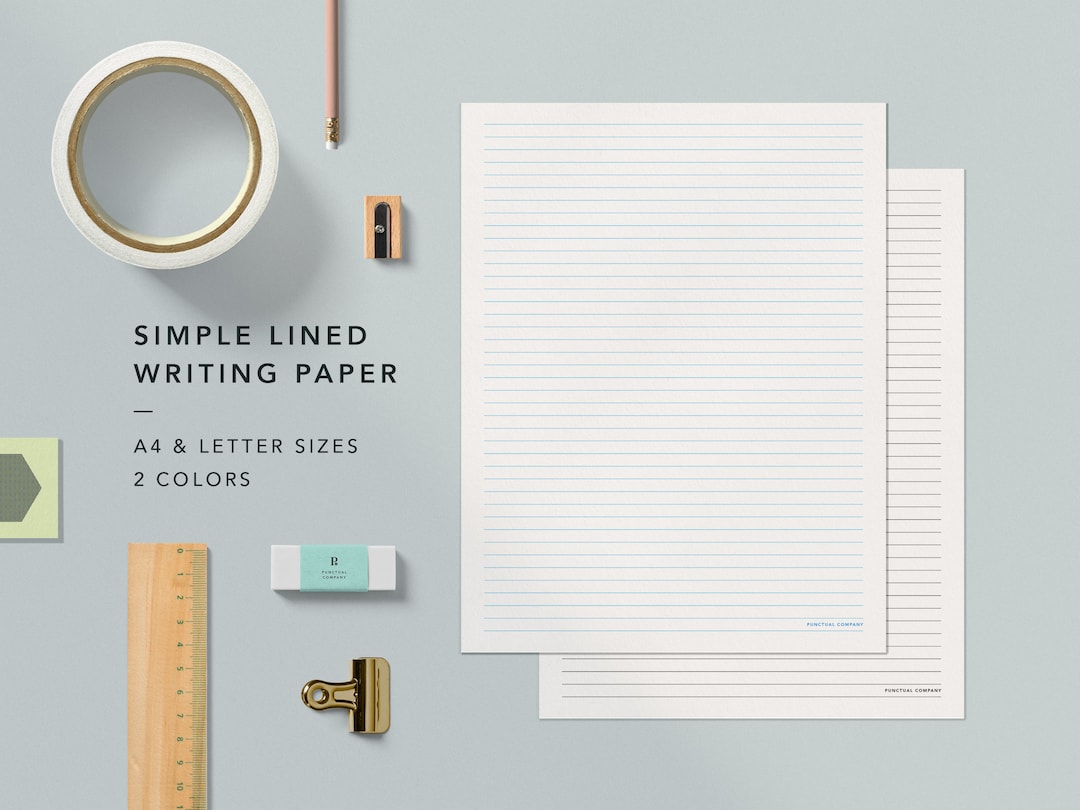 Printable Lined Paper Digital Notebook Paper iPad Back to School