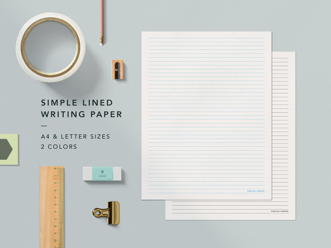 Printable Lined Paper Digital Notebook Paper iPad Back to School ...