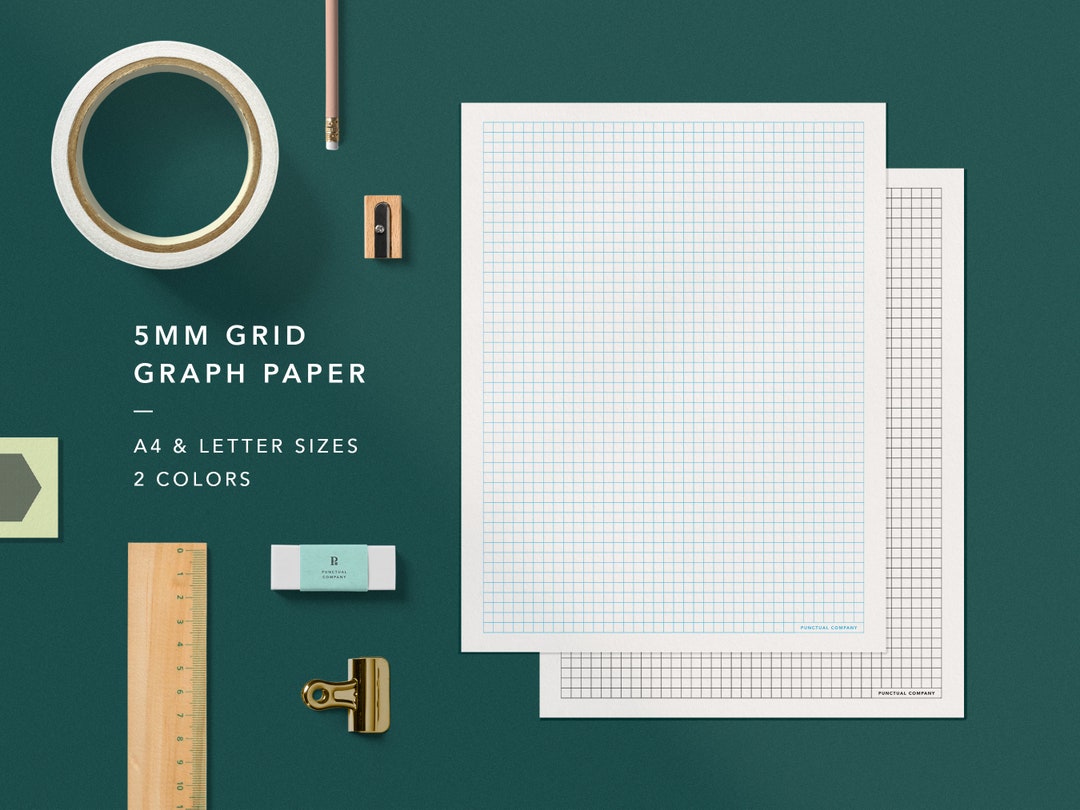 Printable Graph Paper 5mm Grid Paper Digital Notebook Paper iPad Back ...