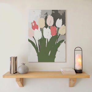 Vintage Floral Wall Art Print - Printable Flower Painting, Rustic Cottagecore Home Decor, Antique Botanical Artwork, Digital Download