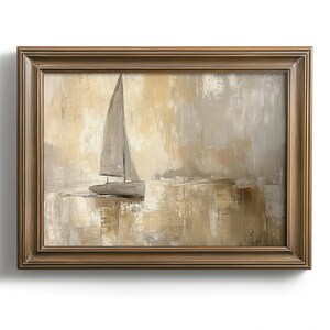Segelboot Druck: Mutige Küsten Landschaft (Digitaler Download)
