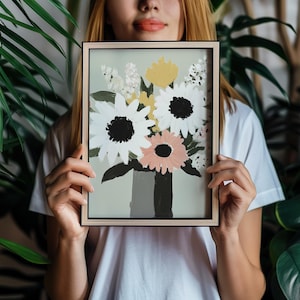 Cottagecore Floral Art Print: Vintage Botanical Decor (Digital Download)