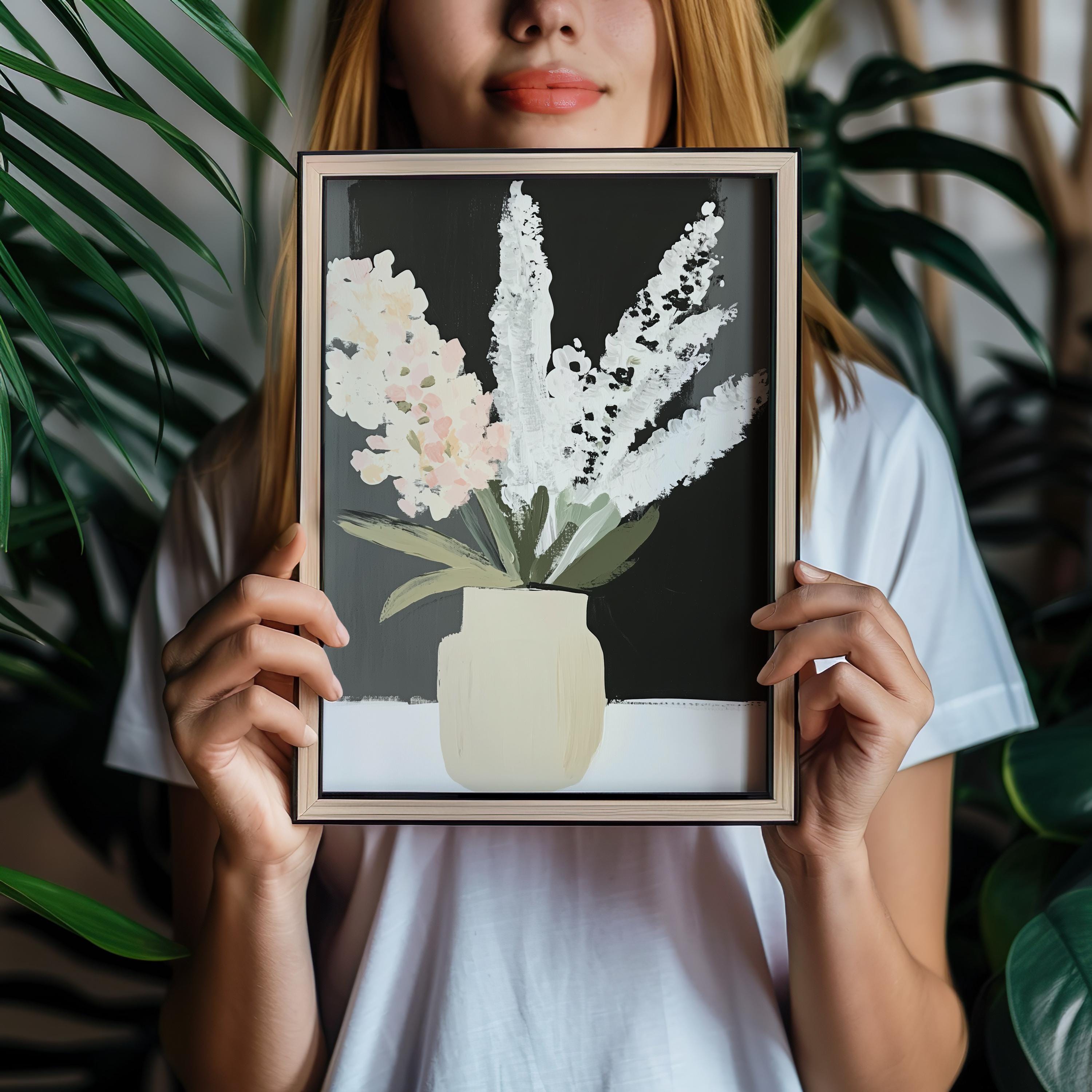 Vintage Floral Art Print: Cottagecore Botanical Design (Digital Download)