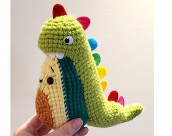 PDF ONLY - hey bear Avocado Dinosaur - Digital Pattern