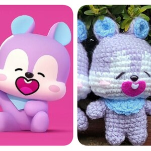 BTS Unmasked Mang Without Mask - J-hope BT21 Inspired Hand-crocheted ...
