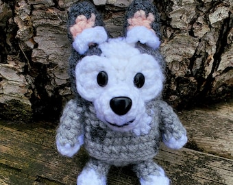 PDF ONLY - Grey Puppy amigurumi Digital Crochet Pattern