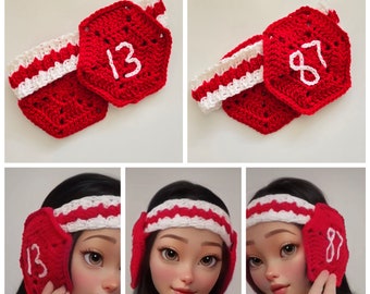 Taylor Chiefs 87 + 13 Headband Ear-warmer (Cana's Version) - Hand-Crocheted